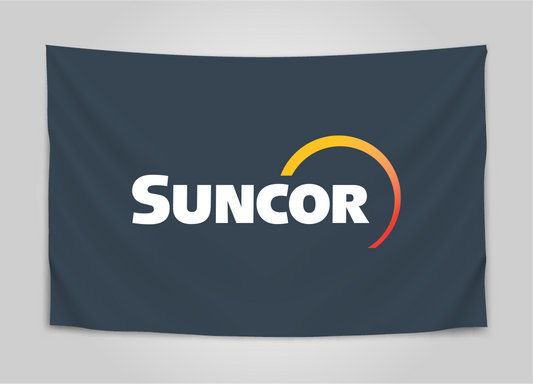 3 x 6 ft. Suncor Energy Nylon Blue Flag - Full Color Ring